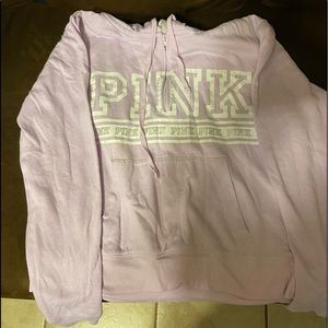 Authentic PINK half zip hoodie. Size Large. Great condition. Color is Lavender.